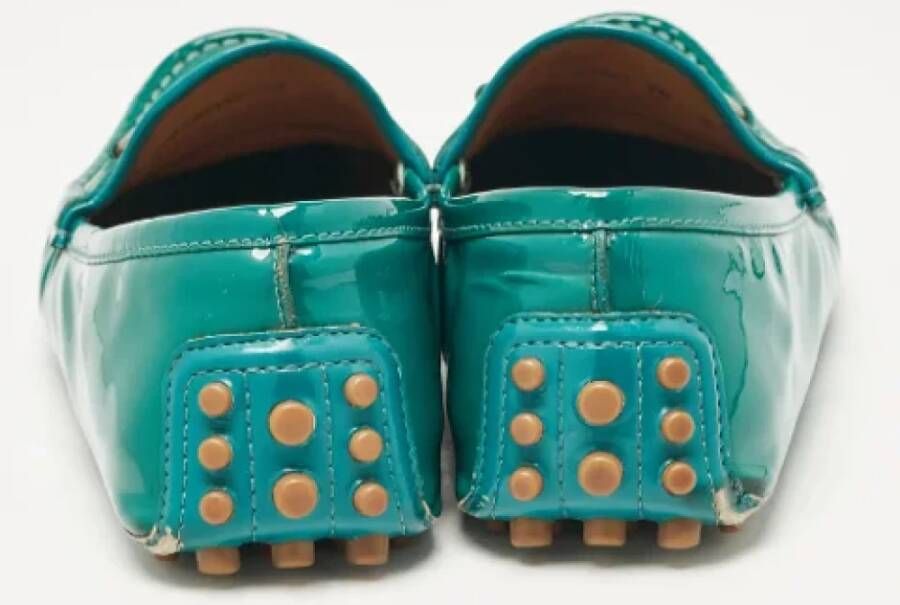 Gucci Vintage Pre-owned Leather flats Green Dames