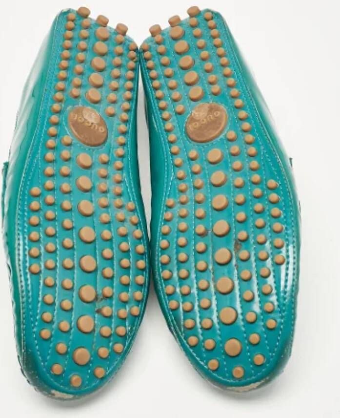 Gucci Vintage Pre-owned Leather flats Green Dames