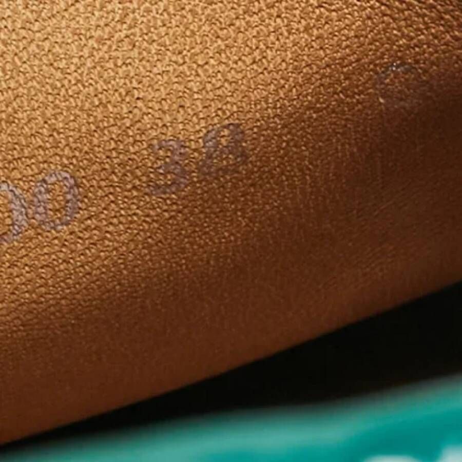 Gucci Vintage Pre-owned Leather flats Green Dames