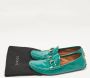 Gucci Vintage Pre-owned Leather flats Green Dames - Thumbnail 9