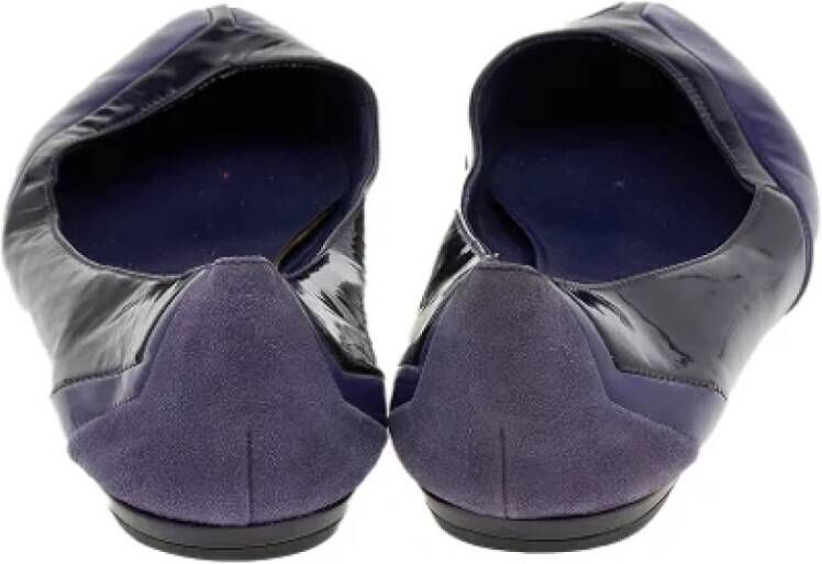 Gucci Vintage Pre-owned Leather flats Purple Dames