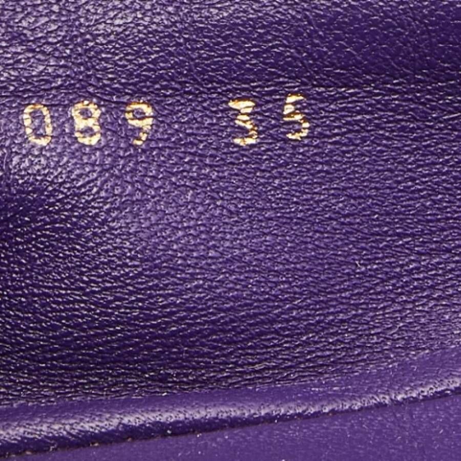 Gucci Vintage Pre-owned Leather flats Purple Dames