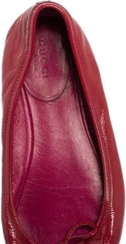 Gucci Vintage Pre-owned Leather flats Purple Dames