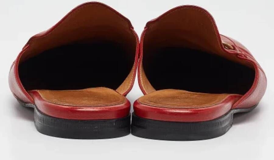 Gucci Vintage Pre-owned Leather flats Red Dames