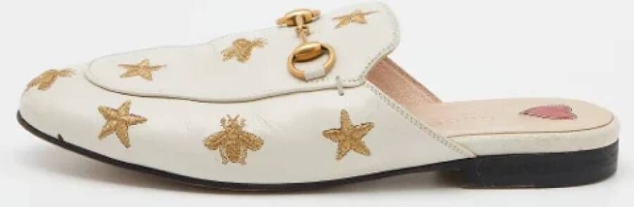 Gucci Vintage Pre-owned Leather flats White Dames