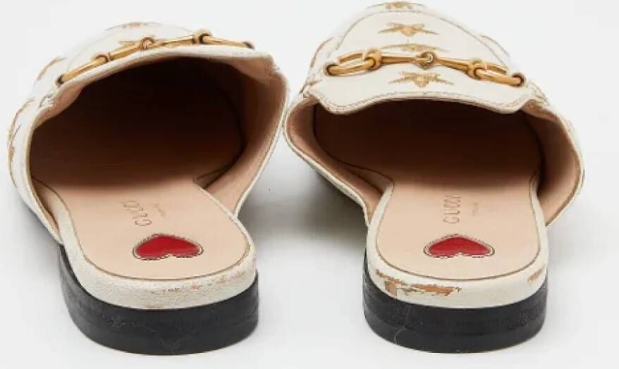 Gucci Vintage Pre-owned Leather flats White Dames