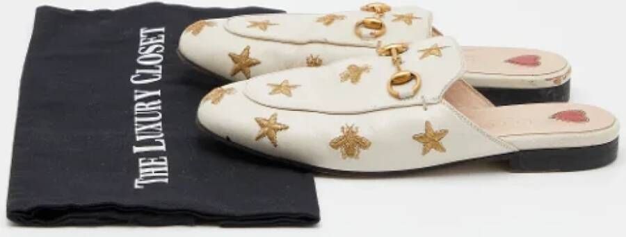 Gucci Vintage Pre-owned Leather flats White Dames