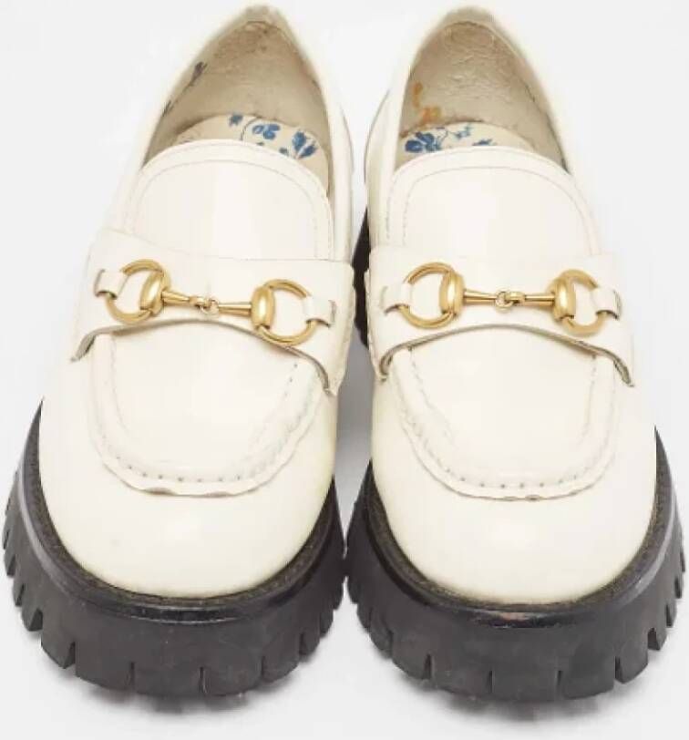 Gucci Vintage Pre-owned Leather flats White Dames