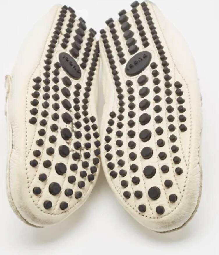 Gucci Vintage Pre-owned Leather flats White Dames