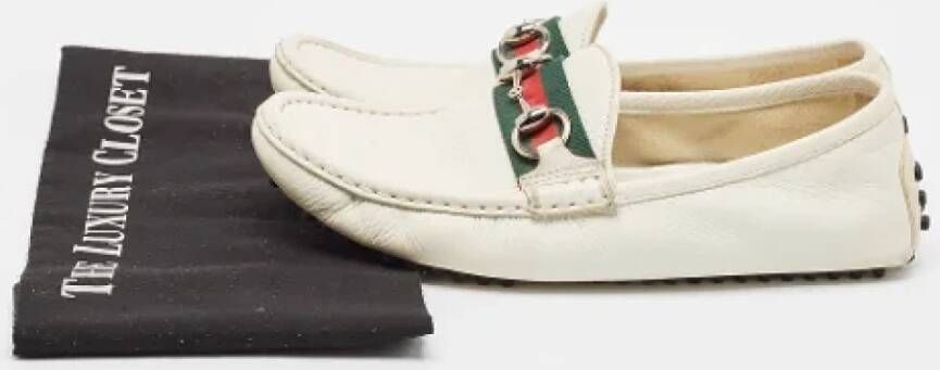 Gucci Vintage Pre-owned Leather flats White Dames