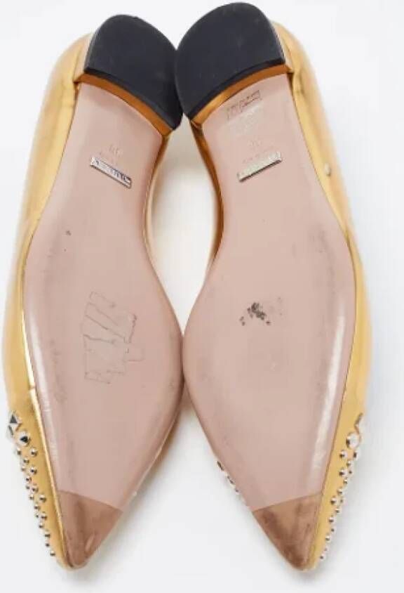 Gucci Vintage Pre-owned Leather flats Yellow Dames