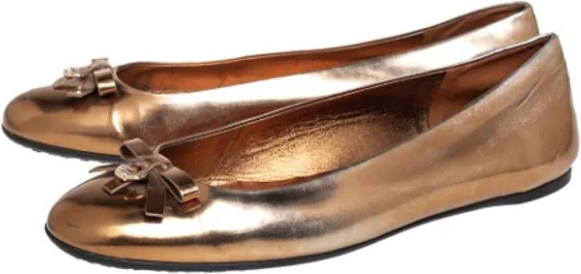 Gucci Vintage Pre-owned Leather flats Yellow Dames