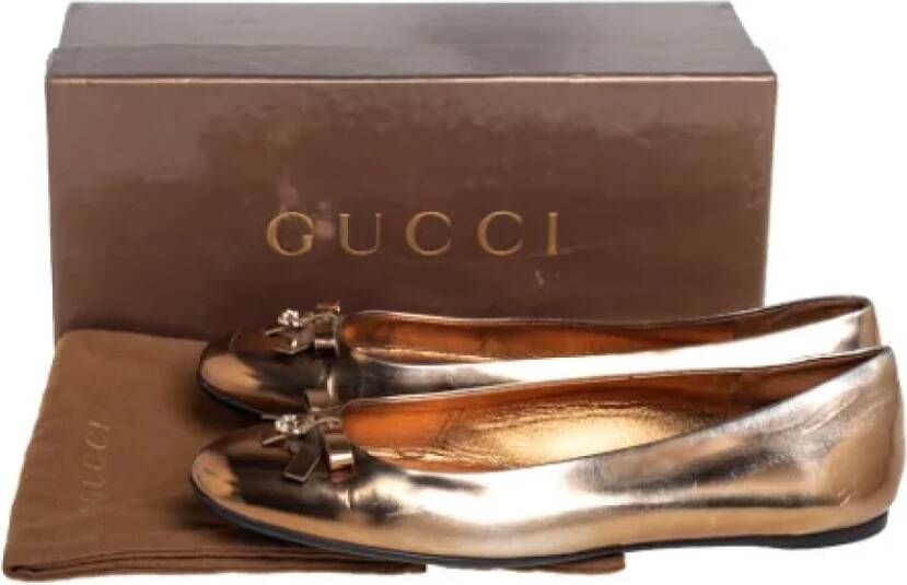 Gucci Vintage Pre-owned Leather flats Yellow Dames