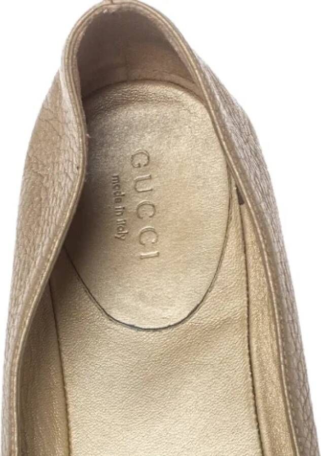 Gucci Vintage Pre-owned Leather flats Yellow Dames