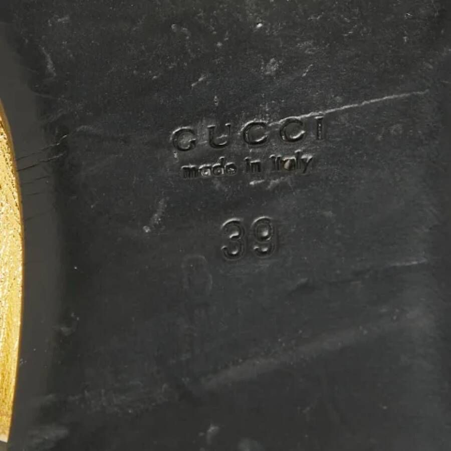 Gucci Vintage Pre-owned Leather flats Yellow Dames