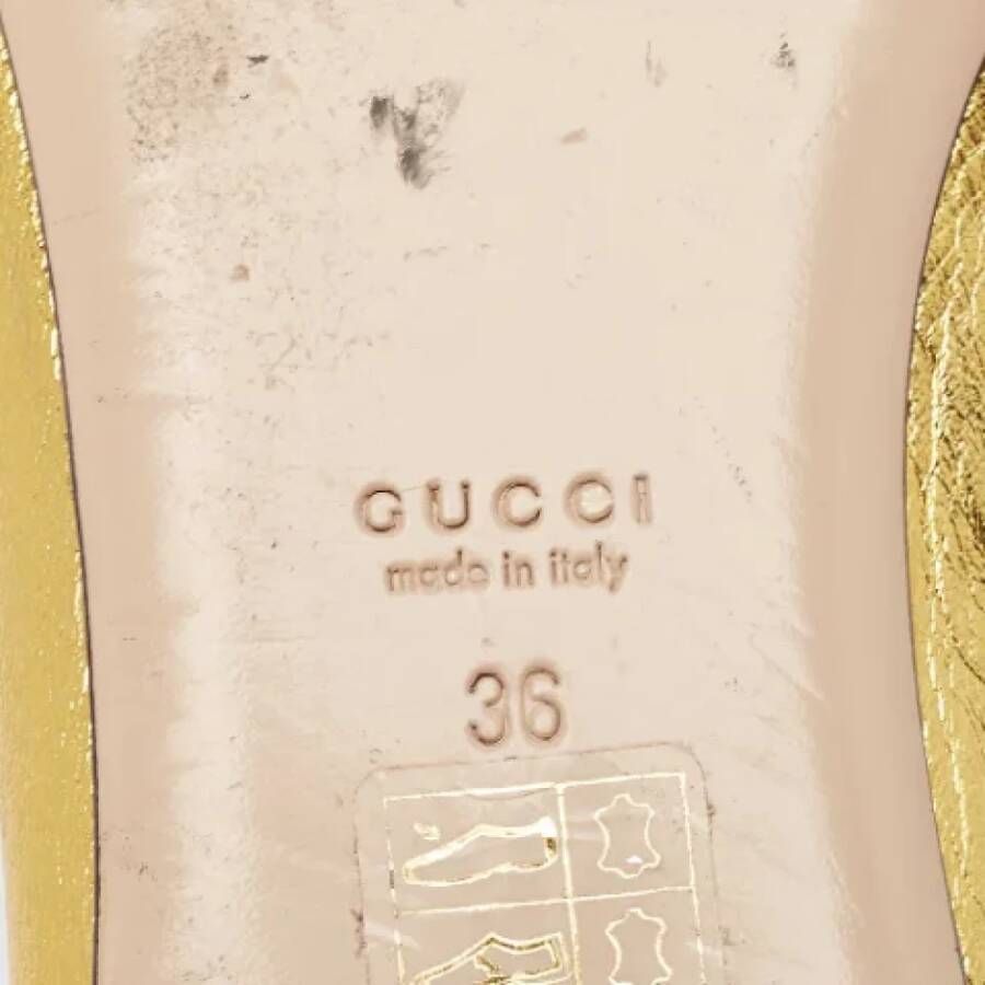 Gucci Vintage Pre-owned Leather flats Yellow Dames