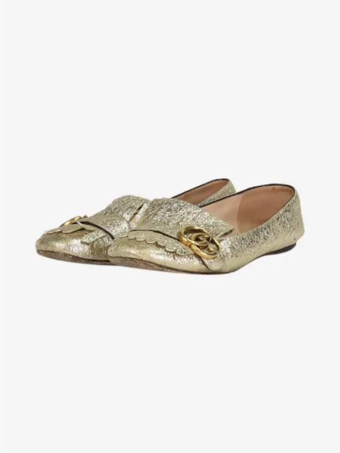 Gucci Vintage Pre-owned Leather flats Yellow Dames