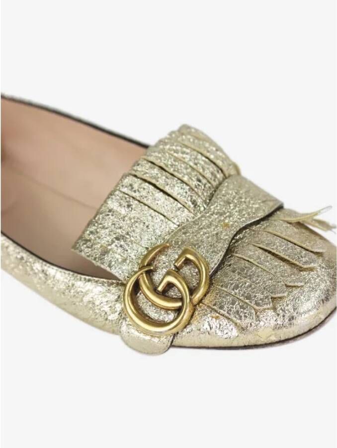 Gucci Vintage Pre-owned Leather flats Yellow Dames