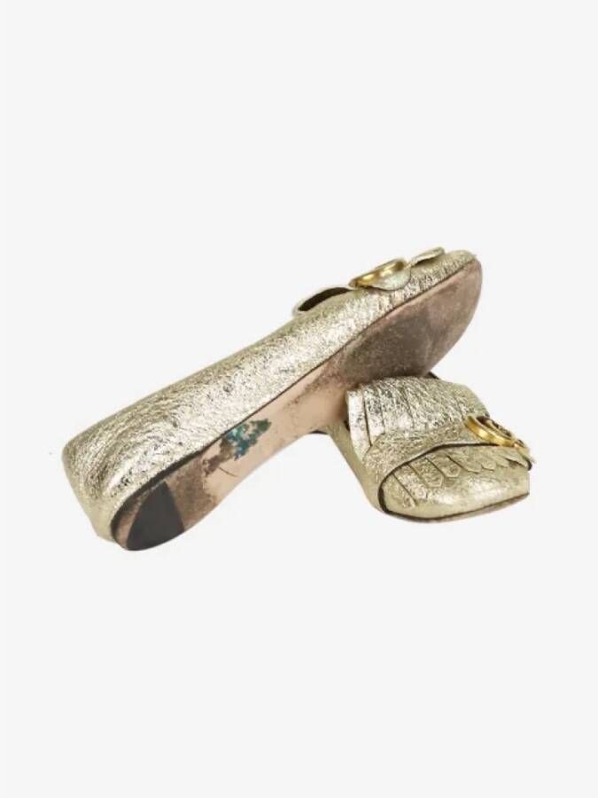 Gucci Vintage Pre-owned Leather flats Yellow Dames