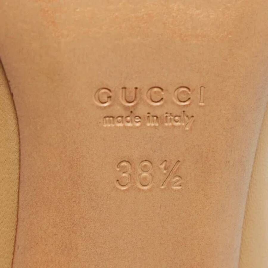 Gucci Vintage Pre-owned Leather heels Beige Dames