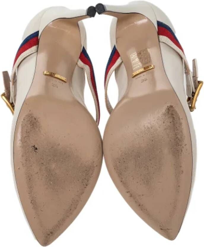 Gucci Vintage Pre-owned Leather heels Beige Dames