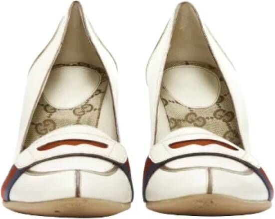 Gucci Vintage Pre-owned Leather heels Beige Dames