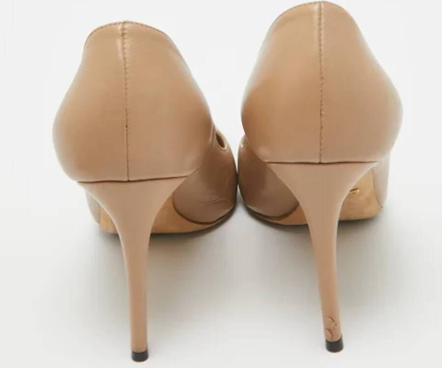 Gucci Vintage Pre-owned Leather heels Beige Dames