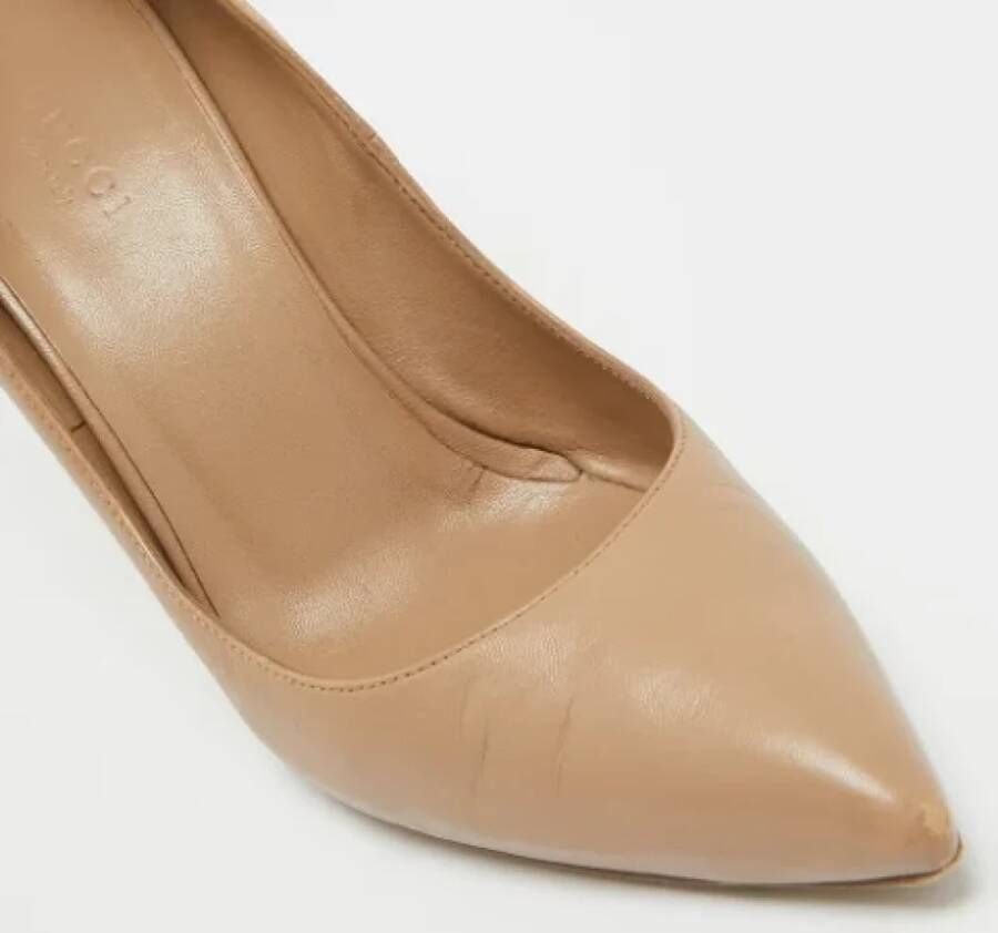 Gucci Vintage Pre-owned Leather heels Beige Dames