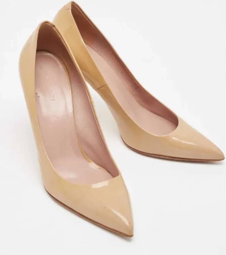 Gucci Vintage Pre-owned Leather heels Beige Dames