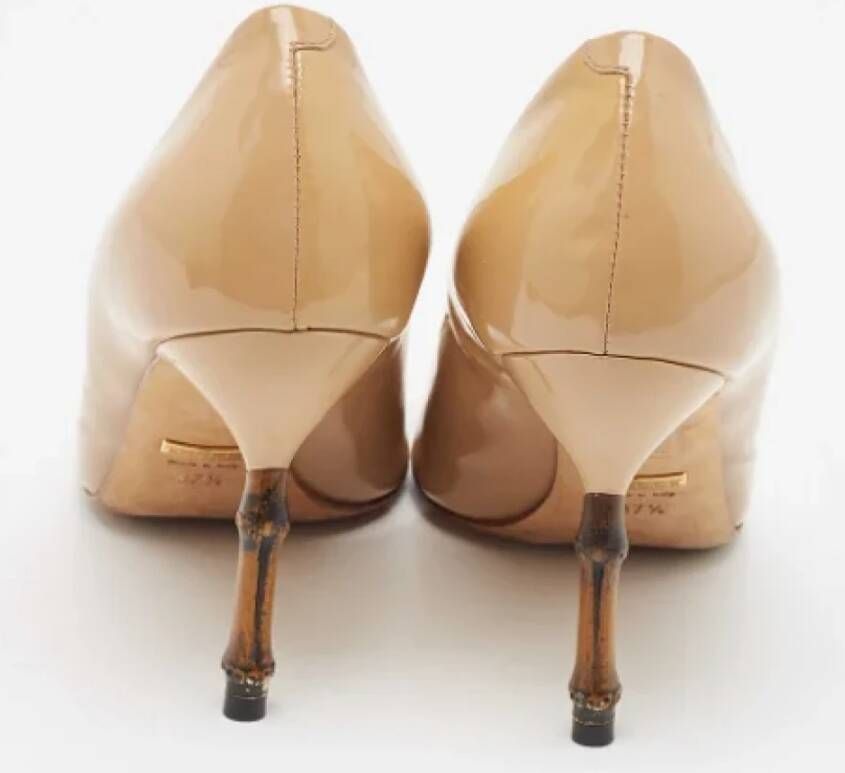 Gucci Vintage Pre-owned Leather heels Beige Dames