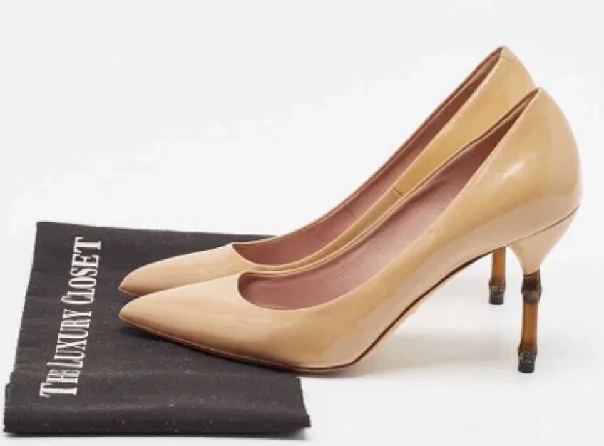 Gucci Vintage Pre-owned Leather heels Beige Dames