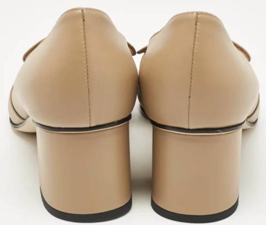 Gucci Vintage Pre-owned Leather heels Beige Dames
