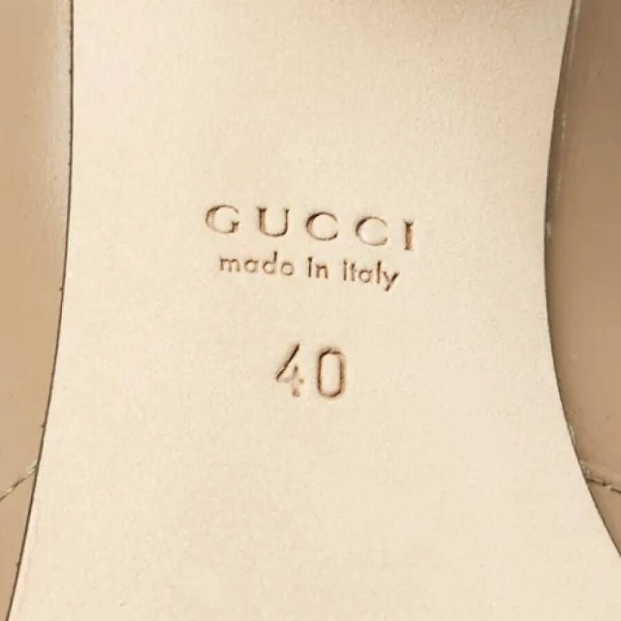 Gucci Vintage Pre-owned Leather heels Beige Dames