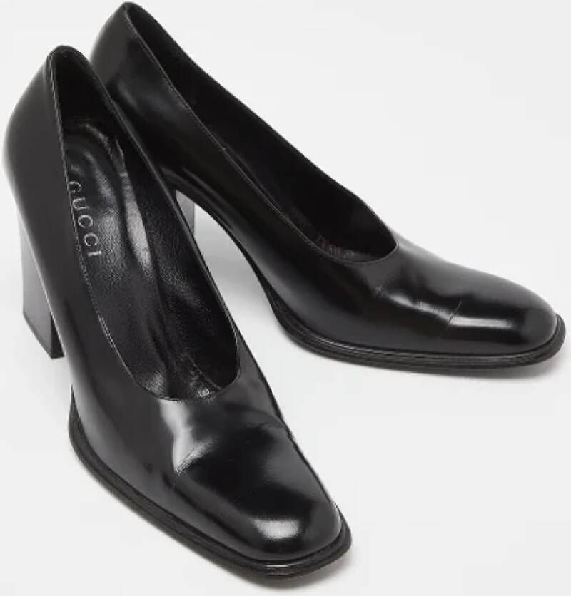 Gucci Vintage Pre-owned Leather heels Black Dames