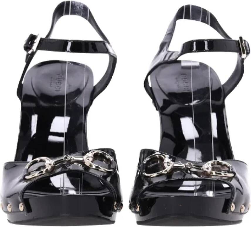 Gucci Vintage Pre-owned Leather heels Black Dames