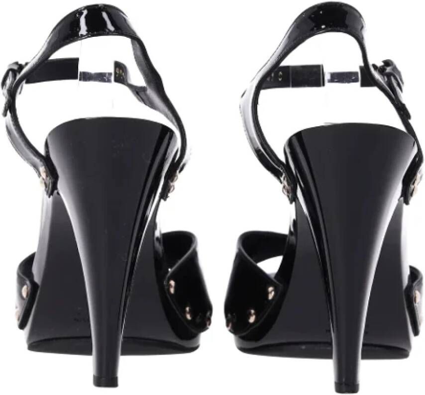 Gucci Vintage Pre-owned Leather heels Black Dames