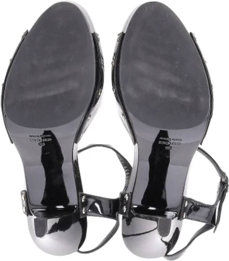 Gucci Vintage Pre-owned Leather heels Black Dames