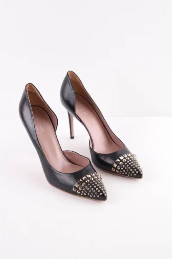 Gucci Vintage Pre-owned Leather heels Black Dames