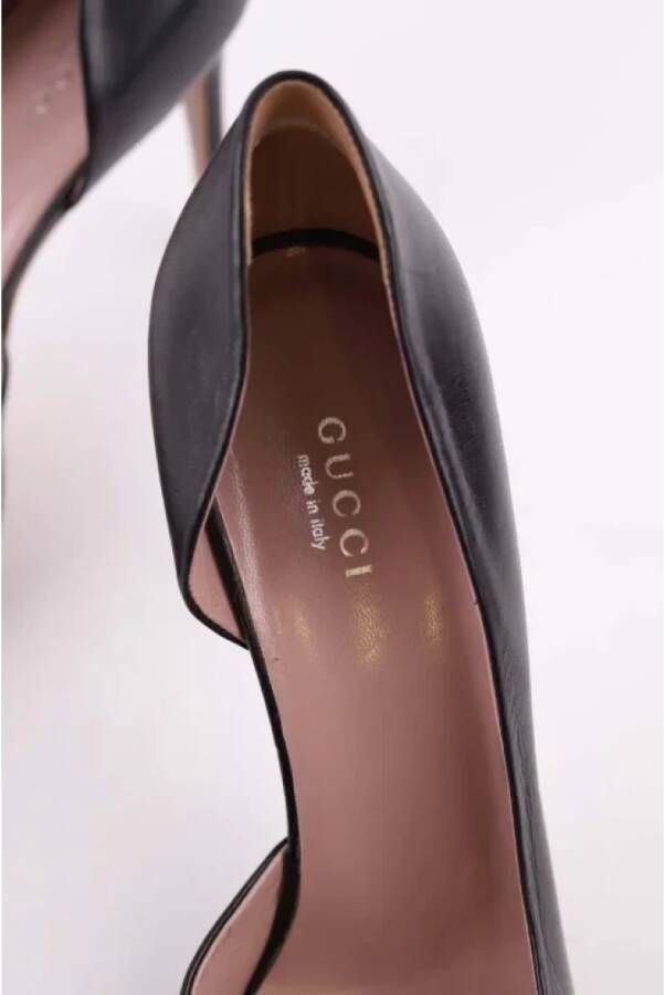 Gucci Vintage Pre-owned Leather heels Black Dames