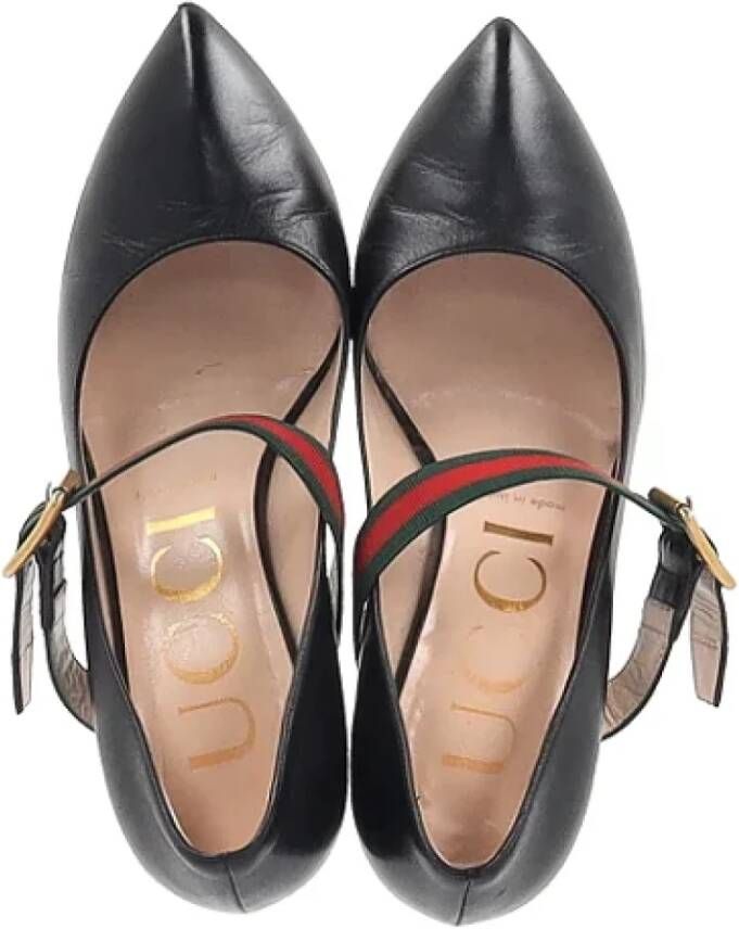 Gucci Vintage Pre-owned Leather heels Black Dames
