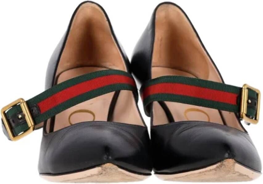 Gucci Vintage Pre-owned Leather heels Black Dames