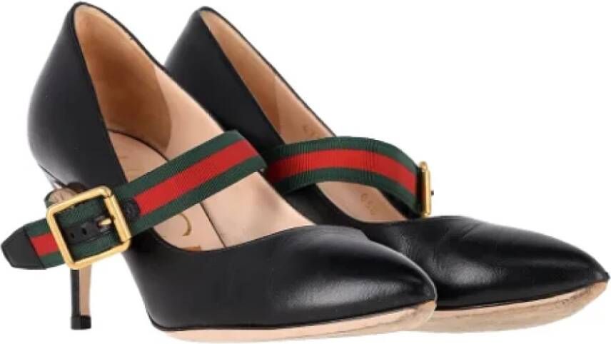Gucci Vintage Pre-owned Leather heels Black Dames