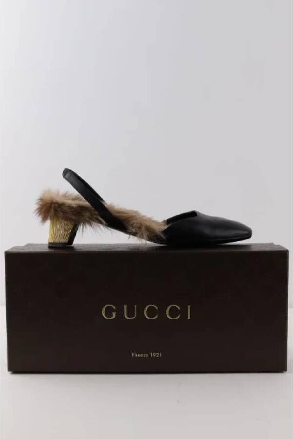 Gucci Vintage Pre-owned Leather heels Black Dames
