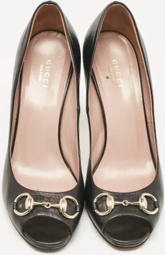 Gucci Vintage Pre-owned Leather heels Black Dames