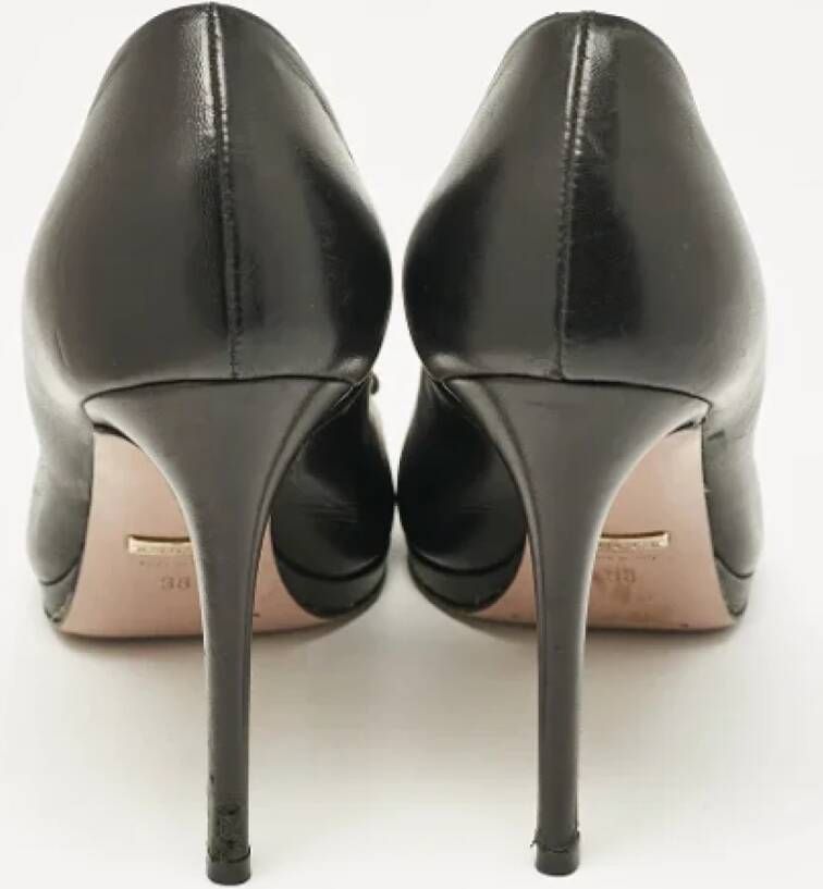 Gucci Vintage Pre-owned Leather heels Black Dames