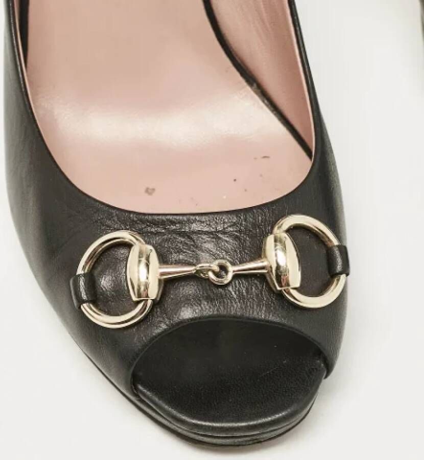 Gucci Vintage Pre-owned Leather heels Black Dames