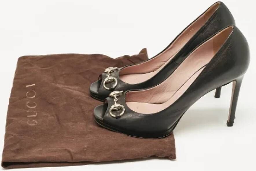 Gucci Vintage Pre-owned Leather heels Black Dames