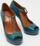 Gucci Vintage Pre-owned Leather heels Blue Dames - Thumbnail 4
