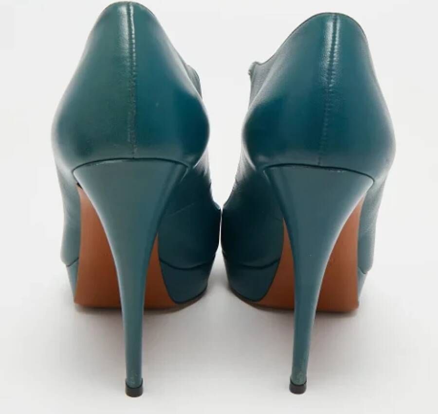 Gucci Vintage Pre-owned Leather heels Blue Dames