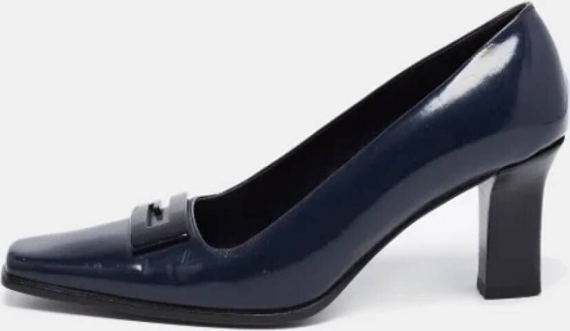 Gucci Vintage Pre-owned Leather heels Blue Dames